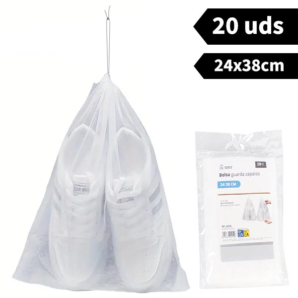 Bolsas Porta Zapatos Market Suprem - 20uds (24x38cm)