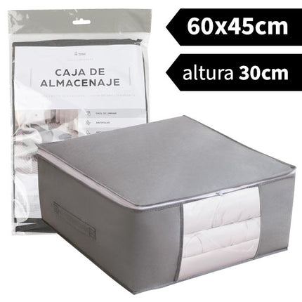 Caja de Almacenaje de Tela con Ventana Market Suprem - 60x45x30cm
