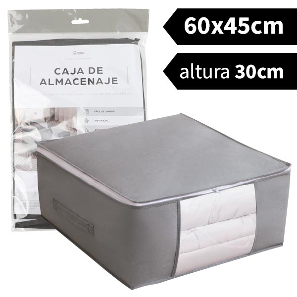 Caja de Almacenaje de Tela con Ventana Market Suprem - 60x45x30cm
