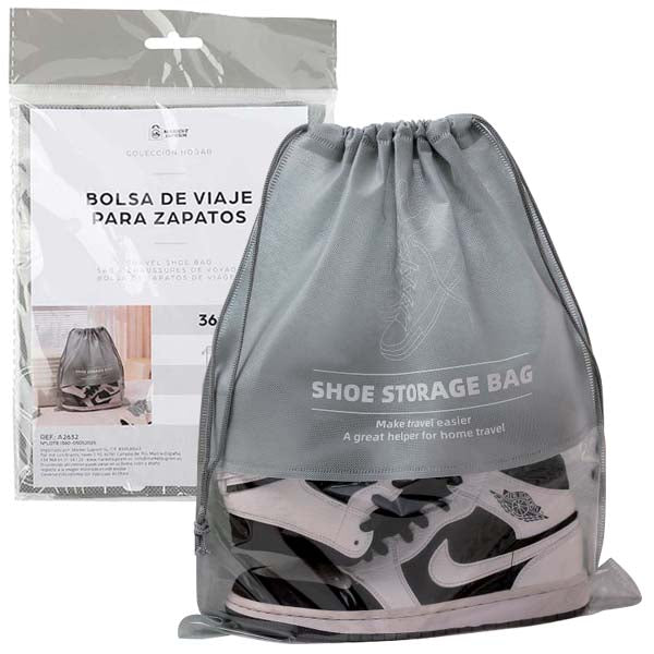 Bolsa Guarda Zapatos para Viaje con Ventana Market Suprem - 36x45cm