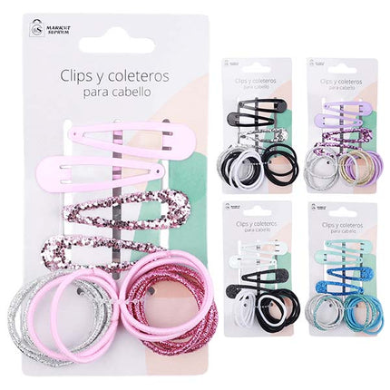 Set de Clips + Coleteros Market Suprem - 16uds (4 Clips + 12 Coleteros)