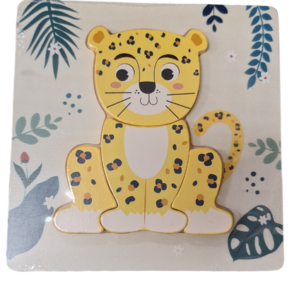 Puzle de Madera de Leopardo Woomax - +18 Meses