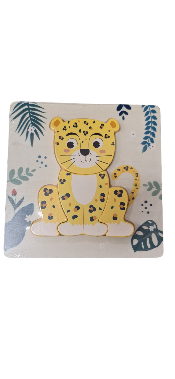 Puzle de Madera de Leopardo Woomax - +18 Meses