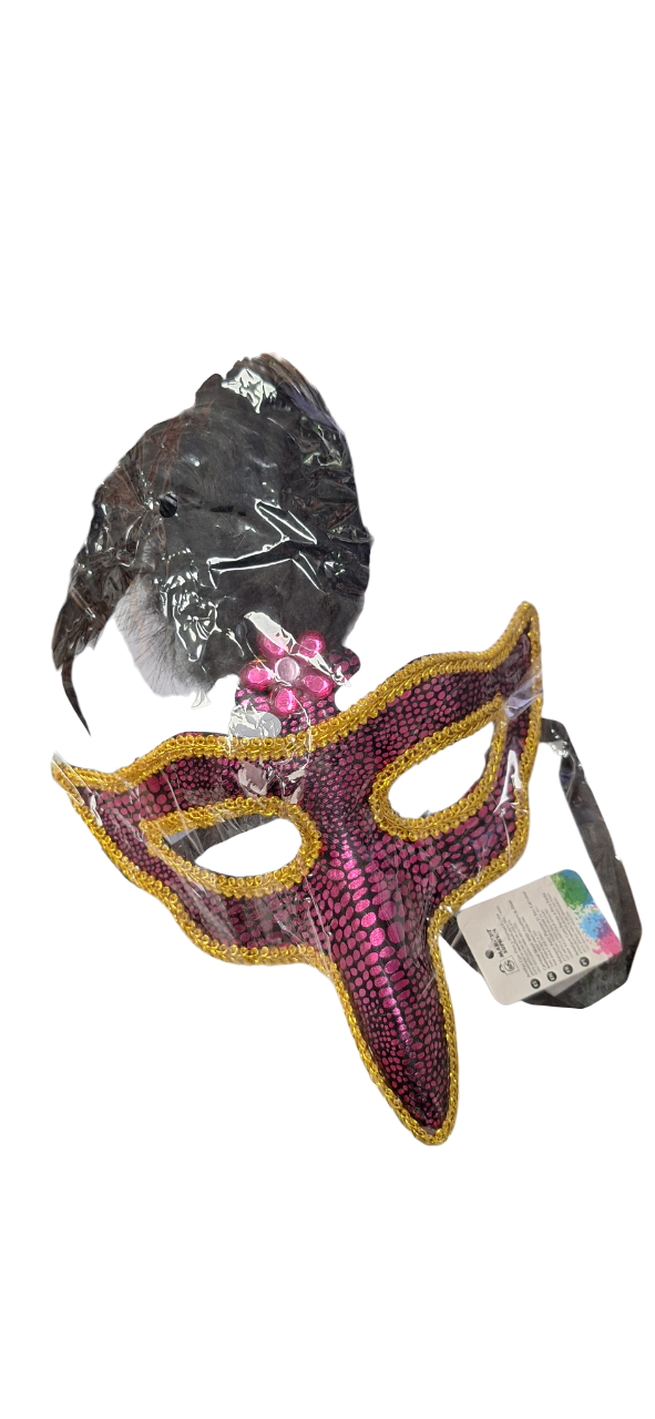 Mascara de Carnaval con Pico y Pluma - Market Suprem