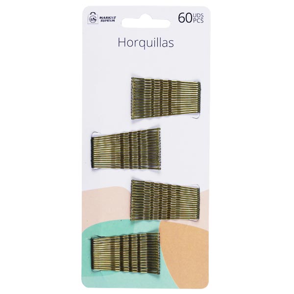 Horquillas Rizadas para el Pelo - Pack de 60 Unidades, Sujeción Firme y Elegante