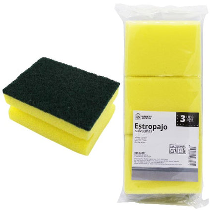 Estropajos Salvauñas Market Suprem - 3uds (9.5x7x4.5cm)