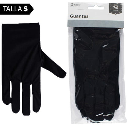 Guantes Negros y Blancos de Tela