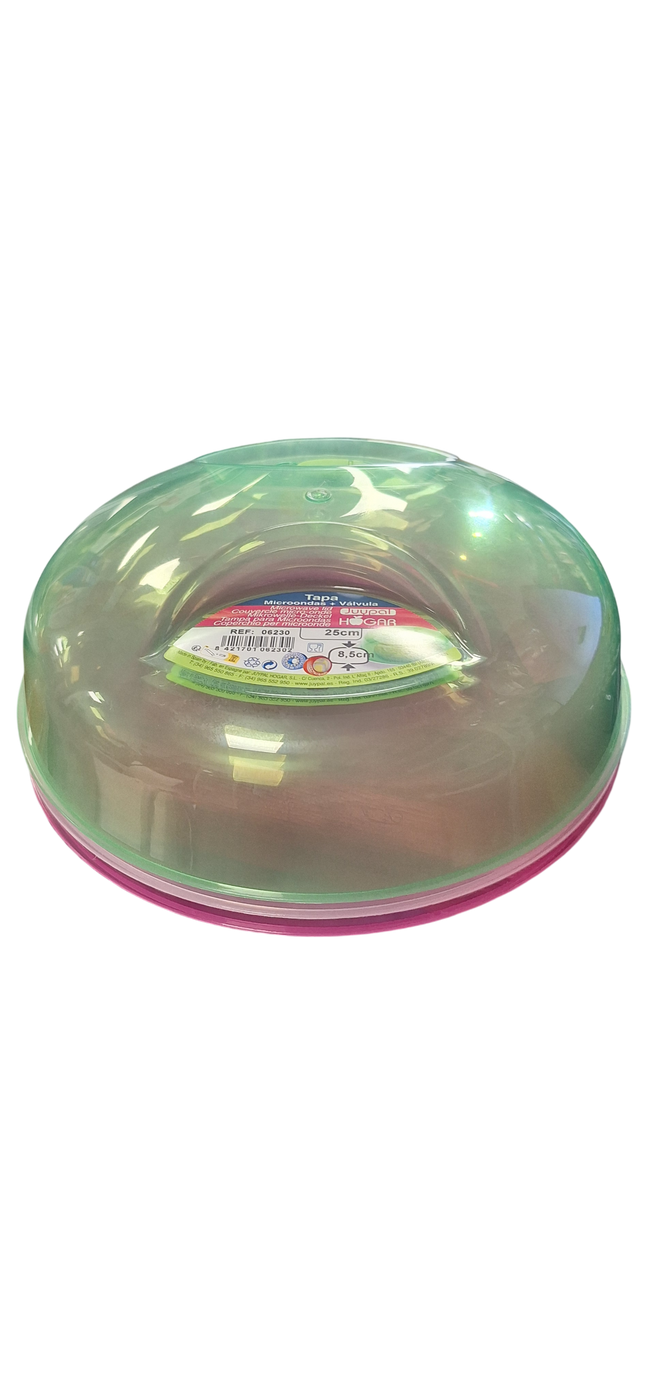 Tapa de Plástico Redonda para Microondas Juypal Hogar -  25x8.5cm