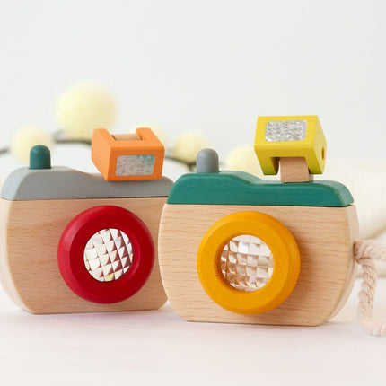 Cámara de Fotos de Madera Infantil KioKids – Juguete de Imitación con Sonido (+18 Meses)