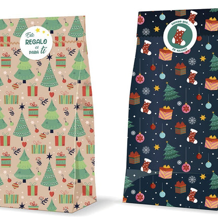 Bolsas de Regalo Navideñas - Pack de 2 Unidades
