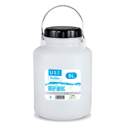 Bidón de Plástico Reutilizable 5L – Almacenamiento Práctico y Seguro