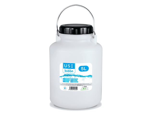 Bidón de Plástico Reutilizable 5L – Almacenamiento Práctico y Seguro