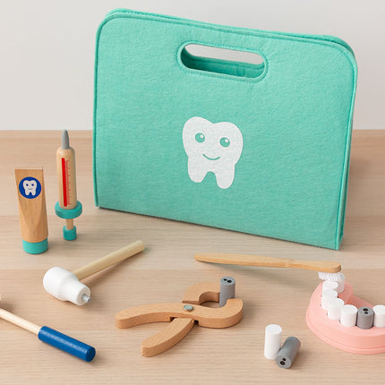 Set de Dentista de Madera con Maletín KioKids – Juego Educativo Infantil FSC (+3 Años)
