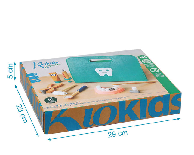 Set de Dentista de Madera con Maletín KioKids – Juego Educativo Infantil FSC (+3 Años)