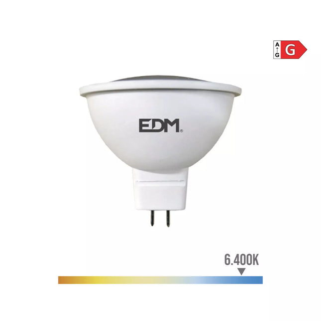 Bombilla Dicroica LED MR16 5W 450Lm 6400K Luz Fría - Ø5 x 5 cm
