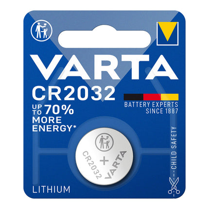 Pila de Botón Varta CR2032 3V de Litio – Energía Duradera y Segura