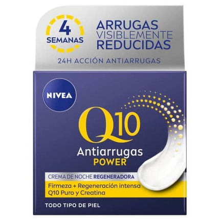 NIVEA Q10 Antiarrugas POWER – Crema de Noche Regeneradora (50 ml)