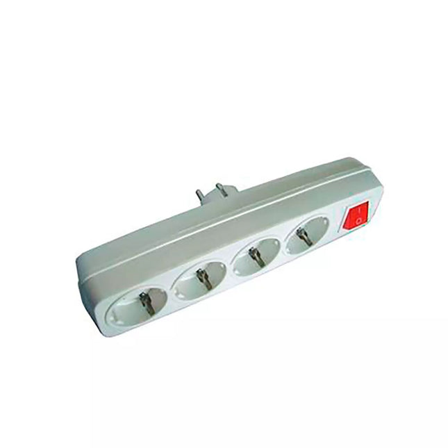 Multiconector 4 Tomas 2P+T 16A 250V con Interruptor Luminoso (Retractilado)