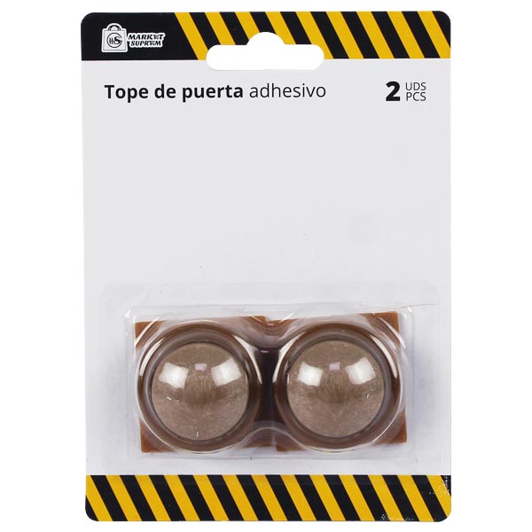 Tope Adhesivo Color Miel para Puerta Market Suprem - 2uds