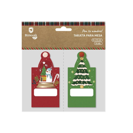 Tarjetas para Mesa de Navidad Bismark – Pack 8 uds