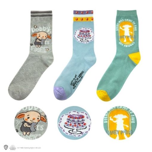 Calcetines Harry Potter "Dobby" Cinereplicas - Tallas 35-45 (3 Pares)
