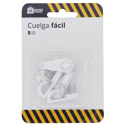 Cuelga Fácil Market Suprem - 5uds 4CM 4 Puntas