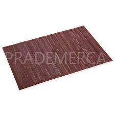 Alfombra de Bambú Antideslizante Color Chocolate Versa - 80x50cm