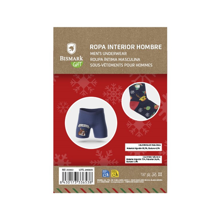Set de Calcetines y Calzoncillos Navideños Bismark - 2uds