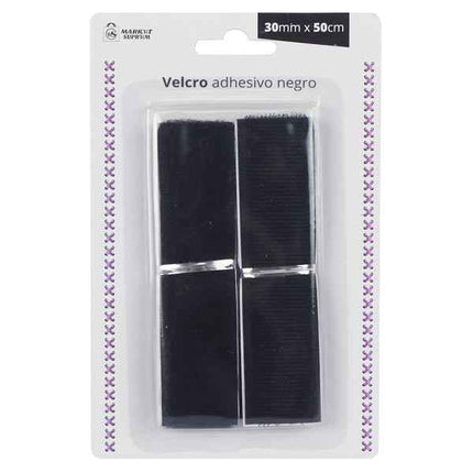Velcro Adhesivo Negro Market Suprem - 2uds (30mmx50cm)