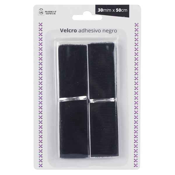 Velcro Adhesivo Negro Market Suprem - 2uds (30mmx50cm)