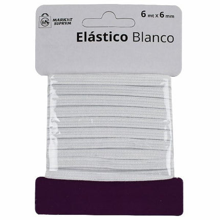 Elástico Blanco Market Suprem - 6mm x 6m