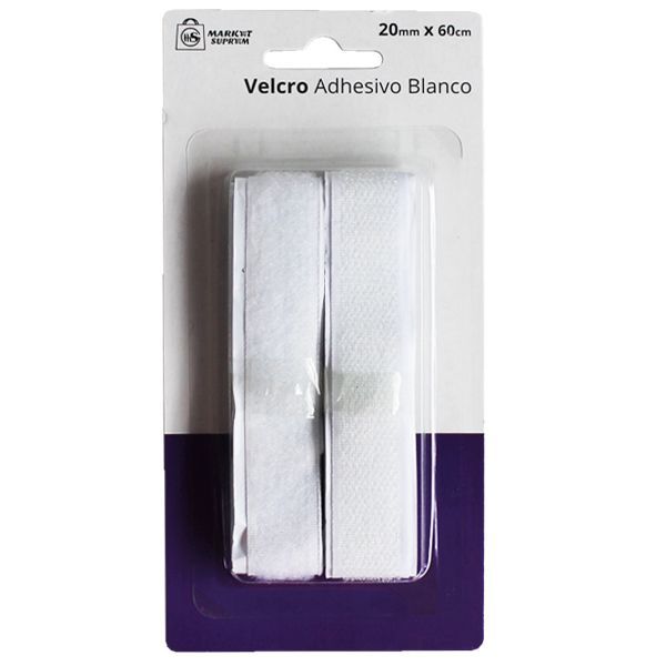 Velcro adhesivo Blanco Market Suprem 30mm x 50cm