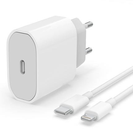 Cabeza de Cargador + Cable Tipo C a Lightning T'Phox - 20W (3A) 1m