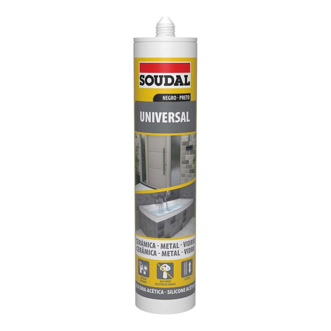 Silicona Universal Negra – Soudal 280ml