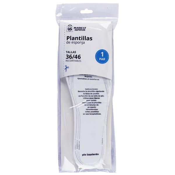 Plantillas de Esponja Market Suprem - 1 par (Tallas 36/46)