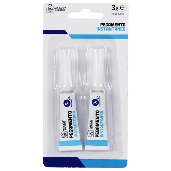Pegamento Fuerte "SuperGlue" Market Suprem - 2uds (3g)