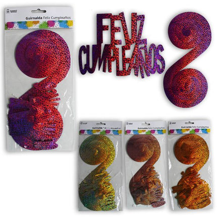 Guirnalda Decorativa "Feliz Cumpleaños" - Market Suprem