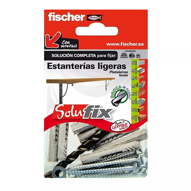 Kit de Fijación para Estanteria y Estantes Ligero Fischer - 37uds