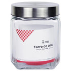 Tarro de Cristal con Tapa de Acero Inoxidable - Diseño Moderno y Versátil
