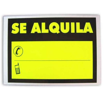 Cartel Fluorescente "Se Alquila" Market Suprem - 29.7x21cm