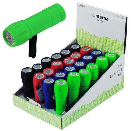 Linterna de 9 Leds Market Suprem Colores Surtidos - 9cm