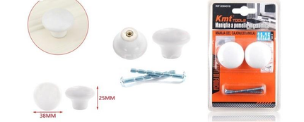 Set de 2 Manijas de Cajón de Cerámica KMT Tools