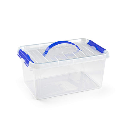 Caja de Almacenamiento Multiusos con Asa y Cierres de Clip