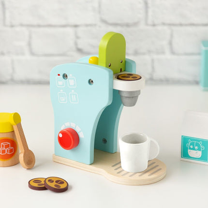 Cafetera de Madera Infantil KioKids – Juguete de Imitación con Accesorios (+3 Años)