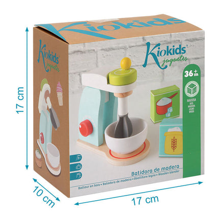 Batidora de Madera Infantil KioKids – Juguete de Imitación con Accesorios (+3 Años)