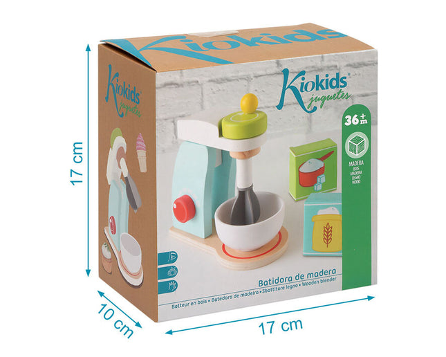 Batidora de Madera Infantil KioKids – Juguete de Imitación con Accesorios (+3 Años)