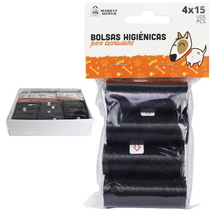 Bolsa de Excrementos Higiénicas Market Suprem - 4x15uds (31.5x23cm)