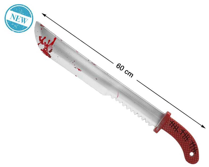 Machete Sangriento de Halloween (60 cm) - Complementos Halloween disponible en Bubaa