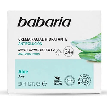 Crema Facial Hidratante 24h Aloe Vera Antipolución – Babaria (50 ml)