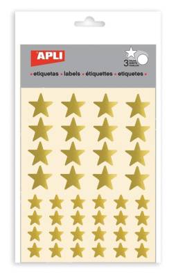 Pegatinas Estrella Doradas APLI – 3 Tamaños
